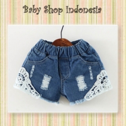 large Celana Pendek Hotpants biru tua